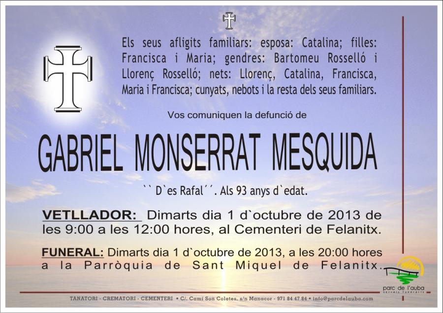 GABRIEL MONSERRAT  MESQUIDA