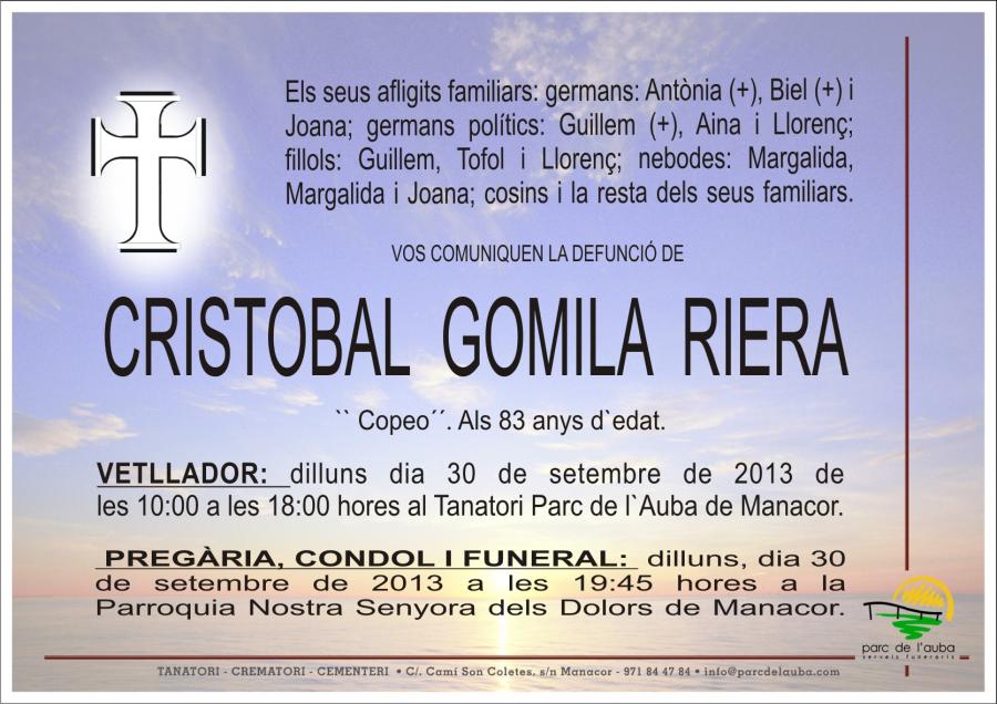 CRISTOBAL  GOMILA  RIERA