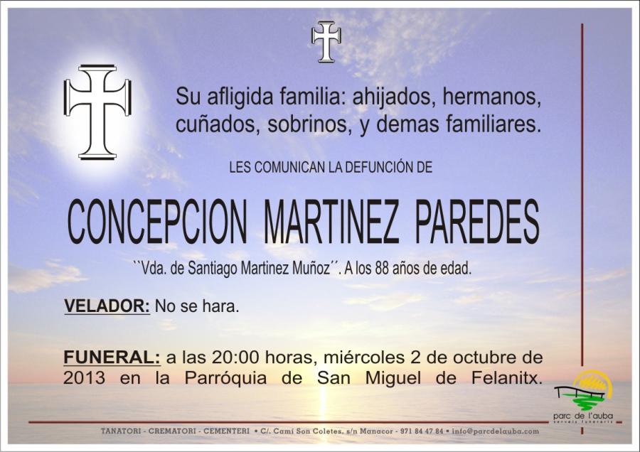 CONCEPCION MARTINEZ  PAREDES