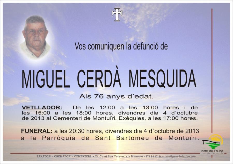 MIQUEL CERDÀ  MESQUIDA