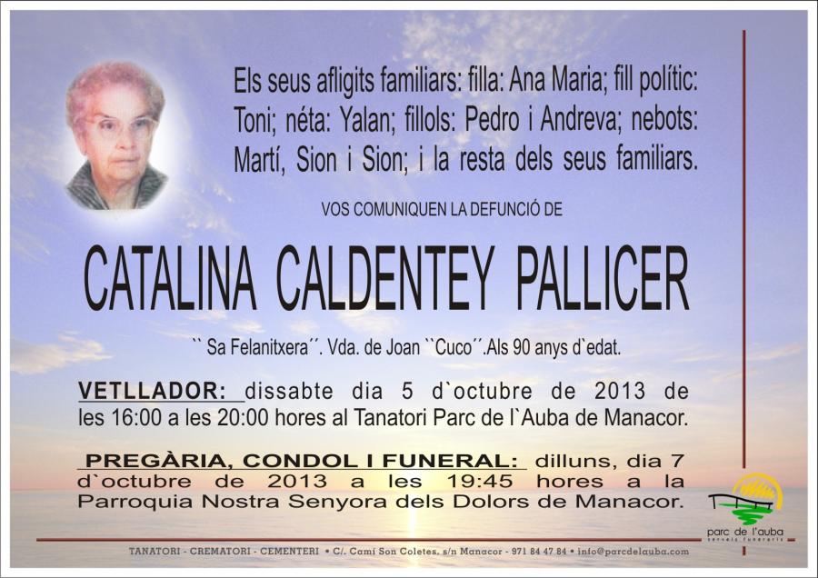 CATALINA CALDENTEY  PALLICER