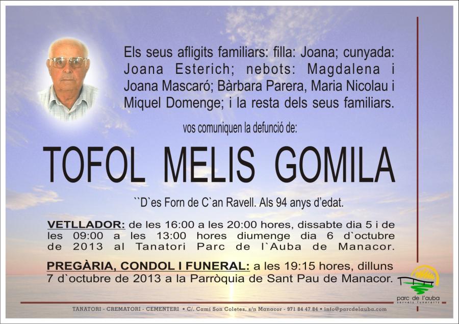 TOFOL MELIS  GOMILA