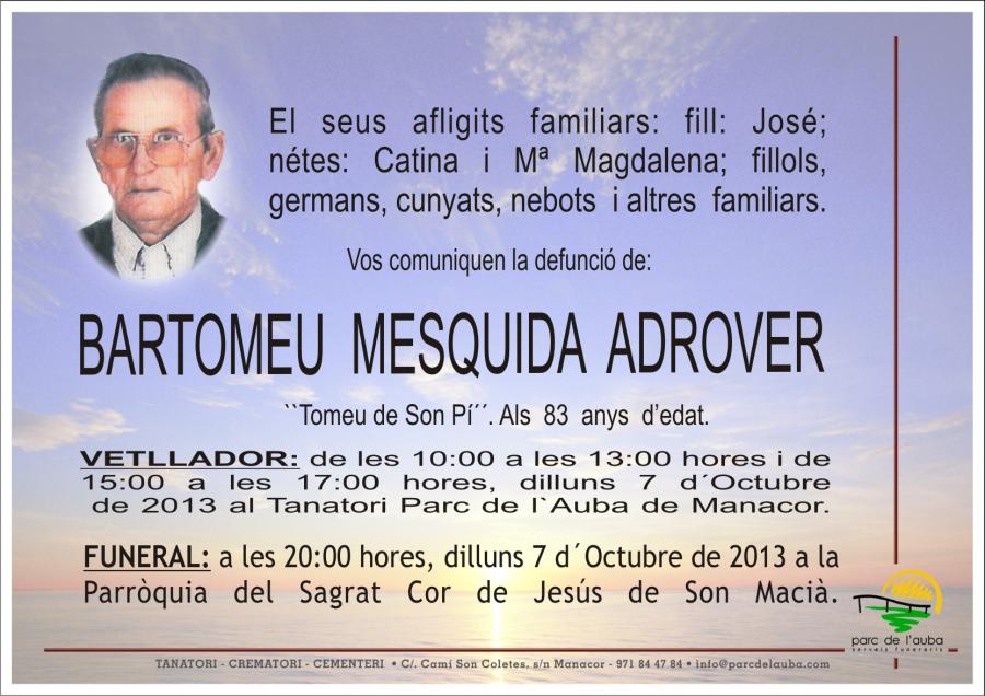 BARTOMEU  MESQUIDA  ADROVER