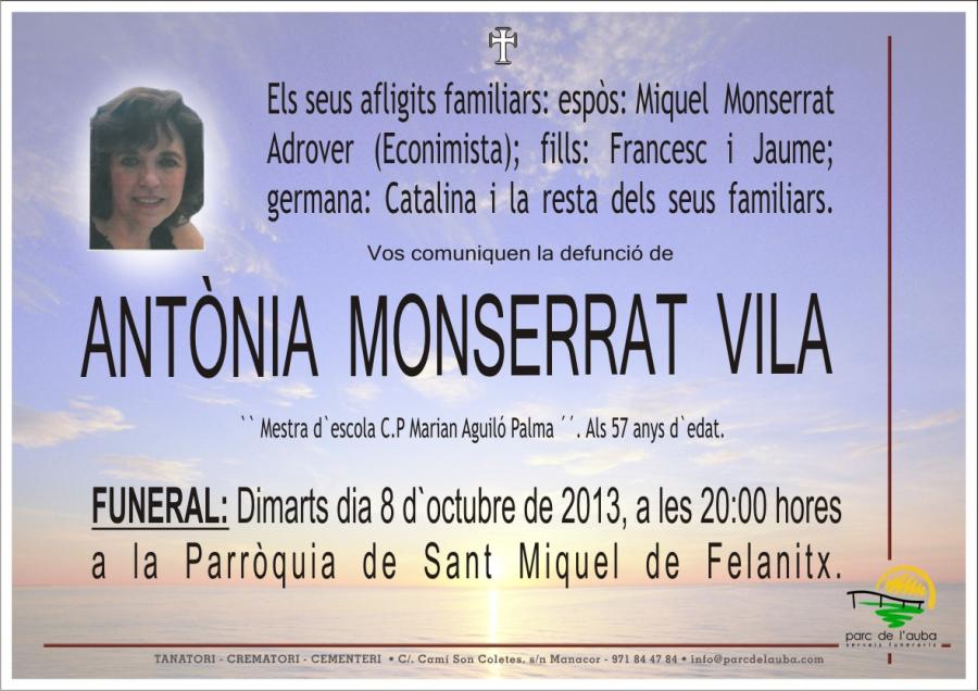 ANTÃ'NIA   MONSERRAT  VILA