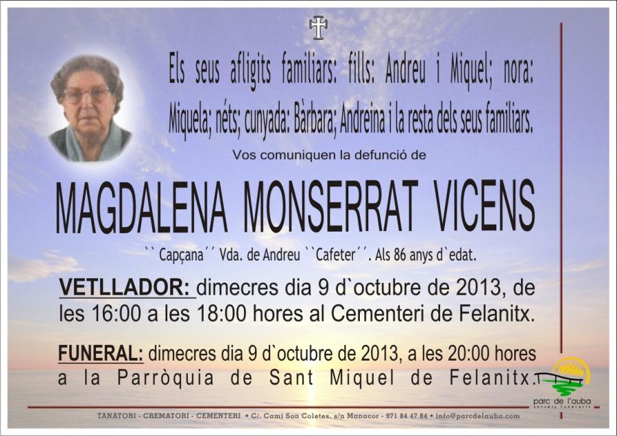 MAGDALENA   MONSERRAT  VICENS