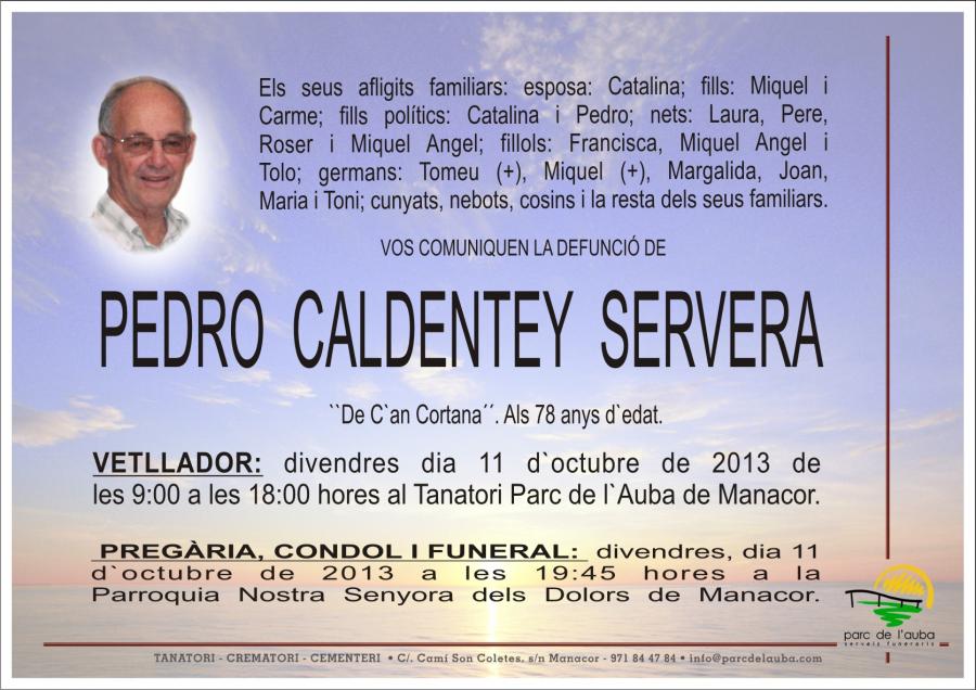 PEDRO CALDENTEY  SERVERA