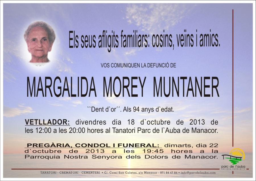 MARGALIDA MOREY  MUNTANER