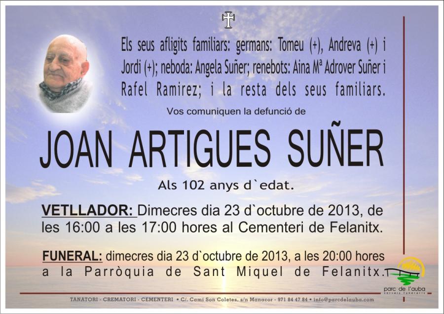 JOAN ARTIGUES  SUÑER