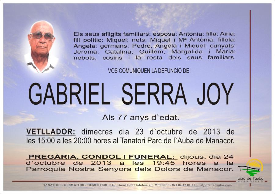 GABRIEL SERRA  JOY