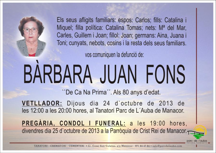 BÀRBARA  JUAN  FONS