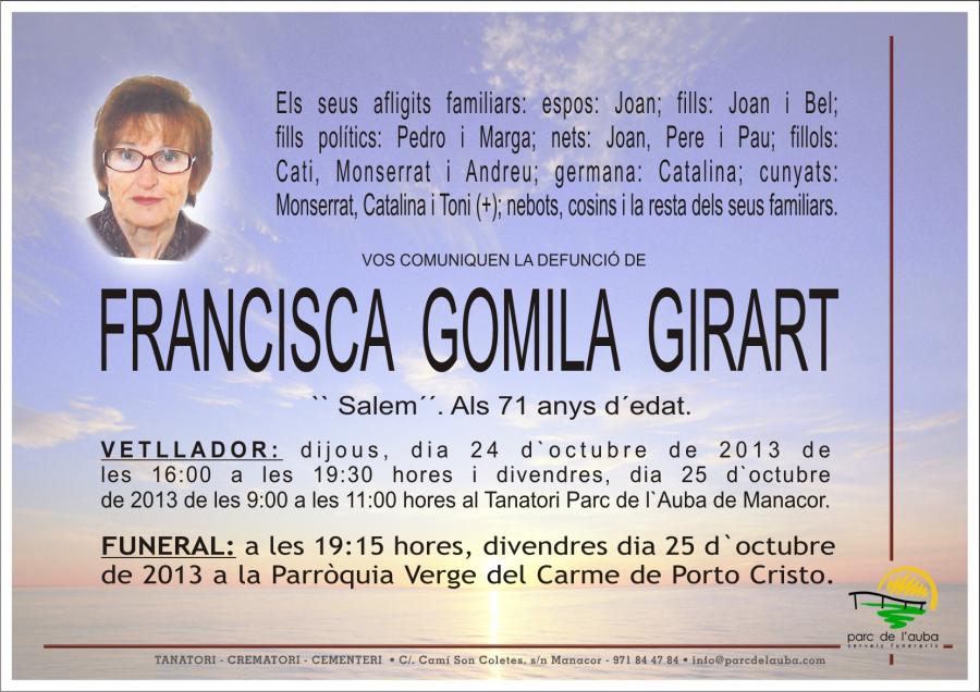 FRANCISCA GOMILA  GIRART