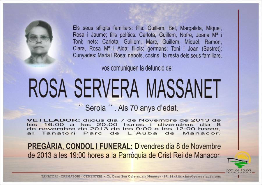 ROSA SERVERA  MASSANET