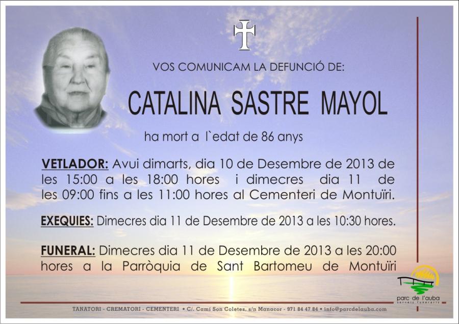 CATALINA SASTRE MAYOL