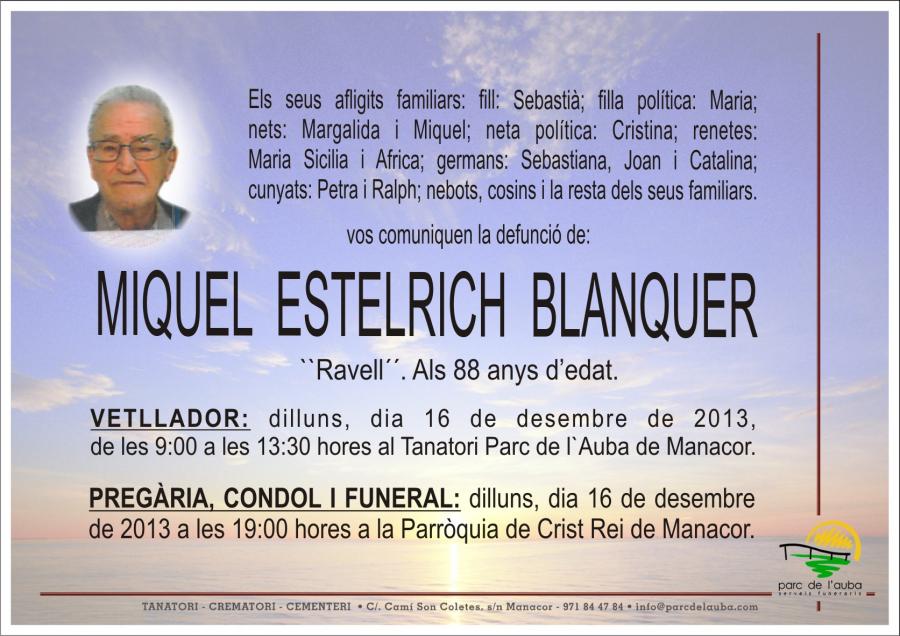 MIQUEL ESTELRICH  BLANQUER