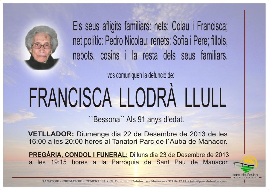 FRANCISCA LLODRÀ  LLULL