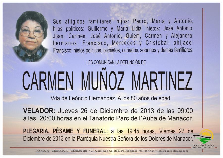 CARMEN MUÑOZ MARTINEZ