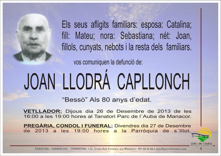 JOAN LLODRÁ CAPLLONCH