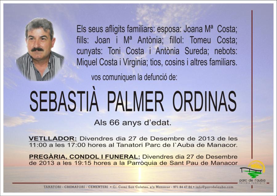 SEBASTIÀ PALMER ORDINAS