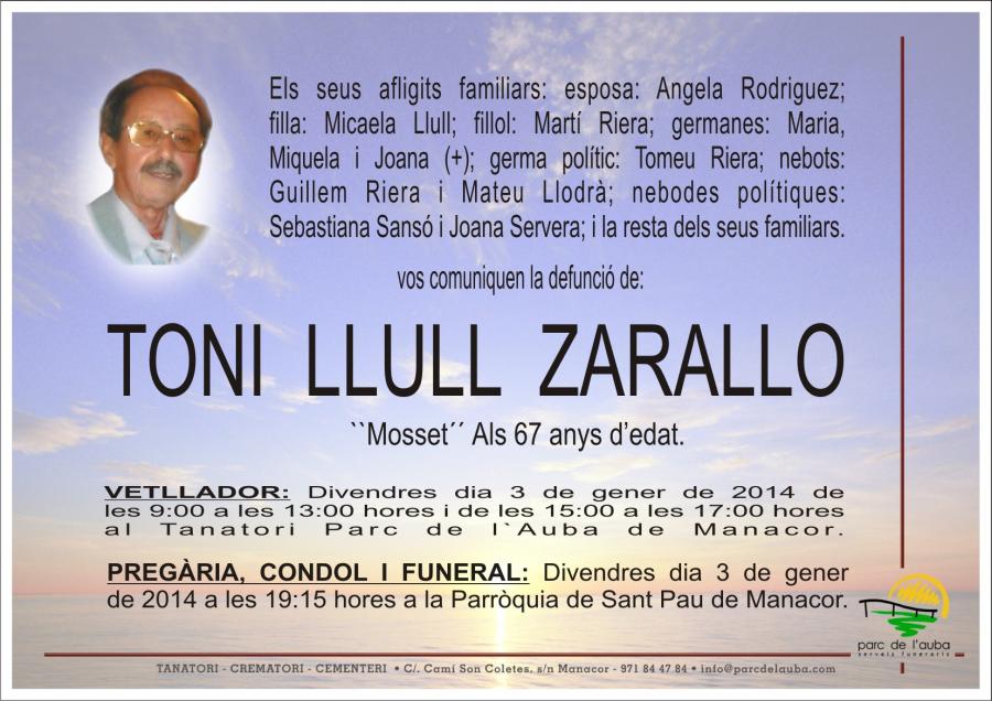 TONI LLULL  ZARALLO