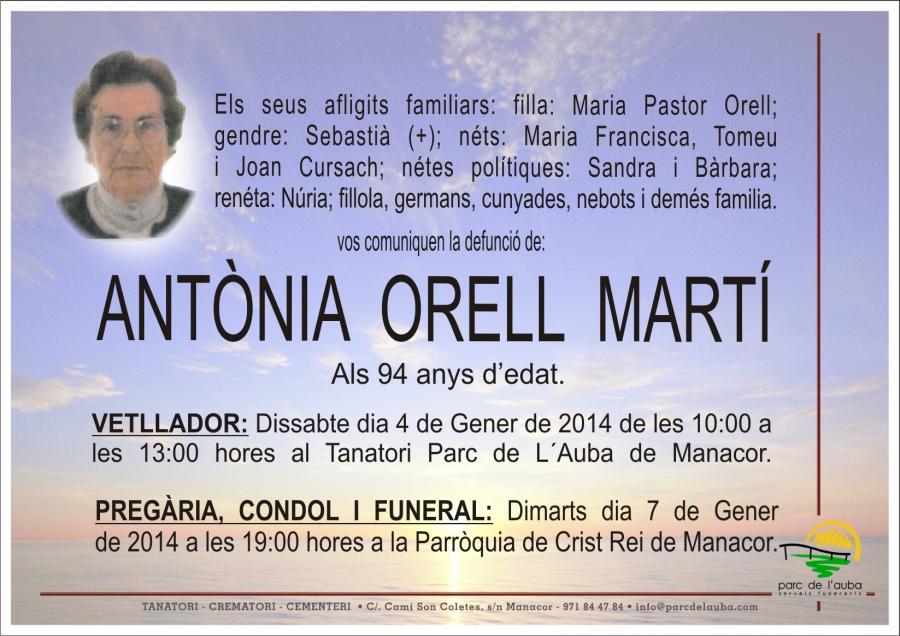 ANTÃ'NIA ORELL MARTÍ