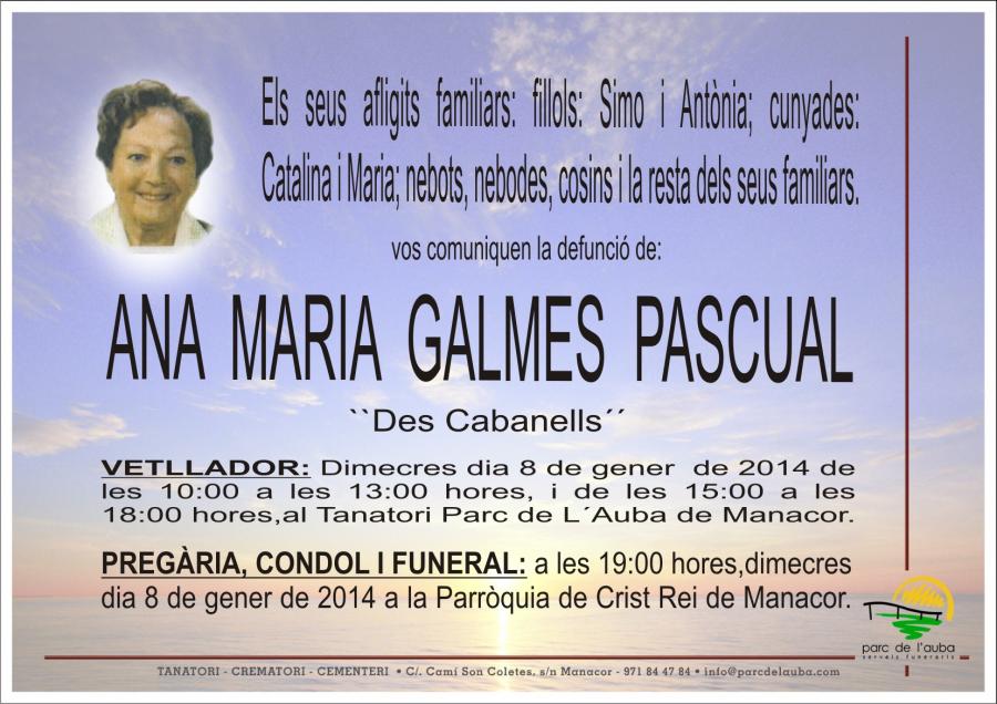ANA  MARIA GALMES  PASCUAL