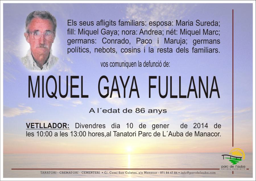 MIQUEL GAYA FULLANA