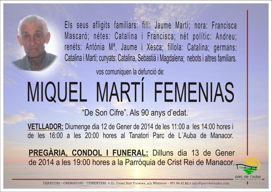 MIQUEL MARTÍ FEMENIAS