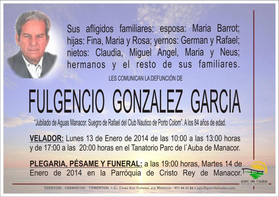 FULGENCIO GONZALEZ GARCIA