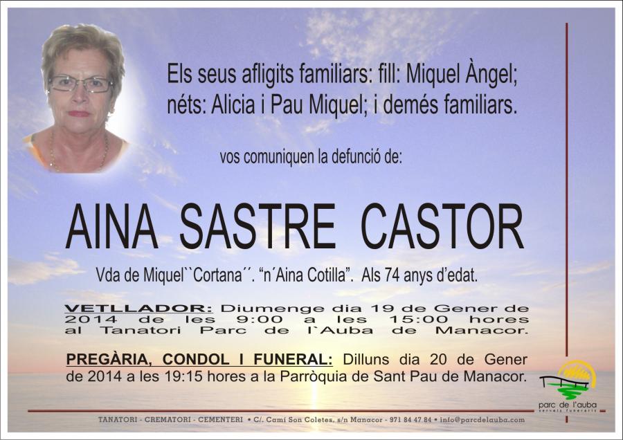 AINA SASTRE CASTOR