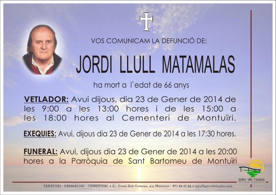 JORDI LLULL  MATAMALAS