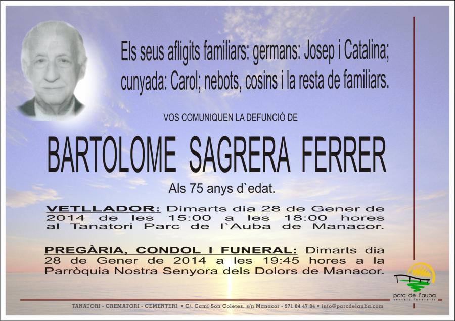 BARTOLOME SAGRERA FERRER