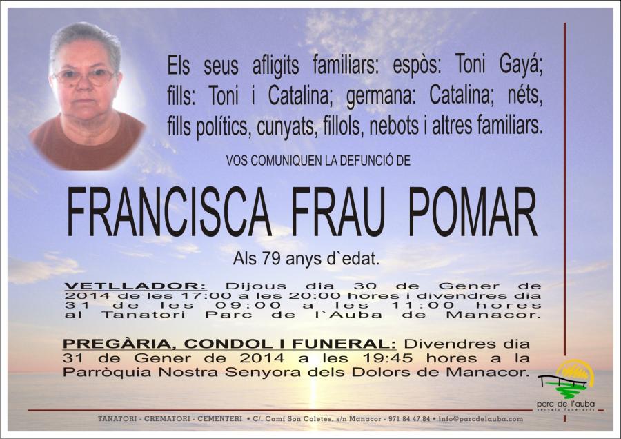 FRANCISCA FRAU POMAR