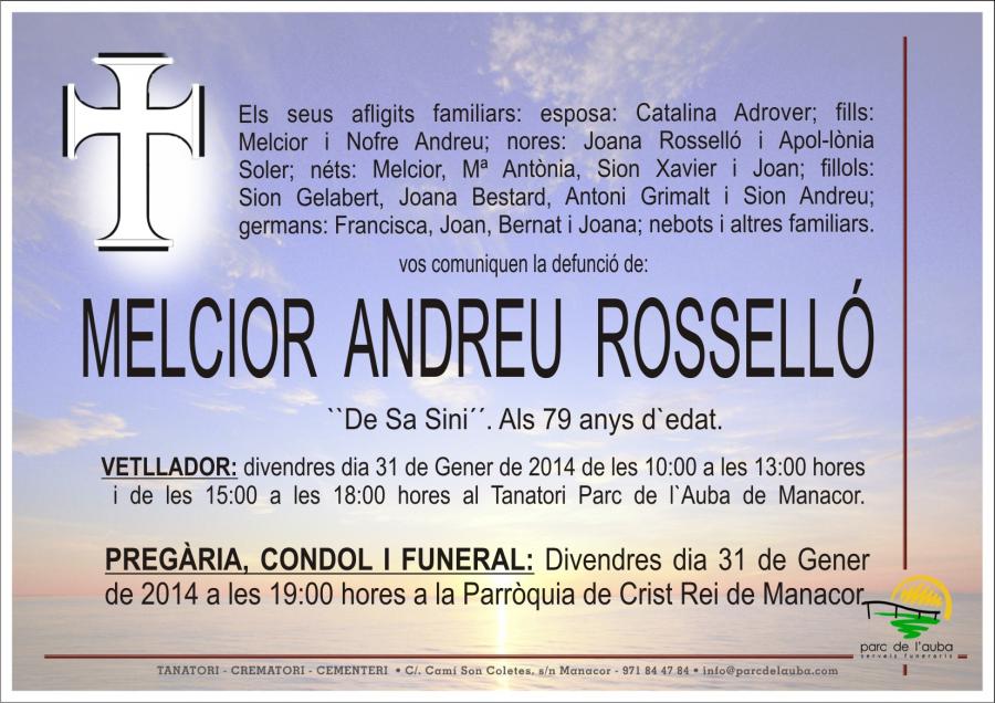 MELCIOR ANDREU ROSSELLÓ