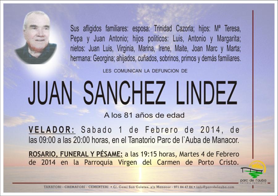 JUAN SANCHEZ LINDEZ