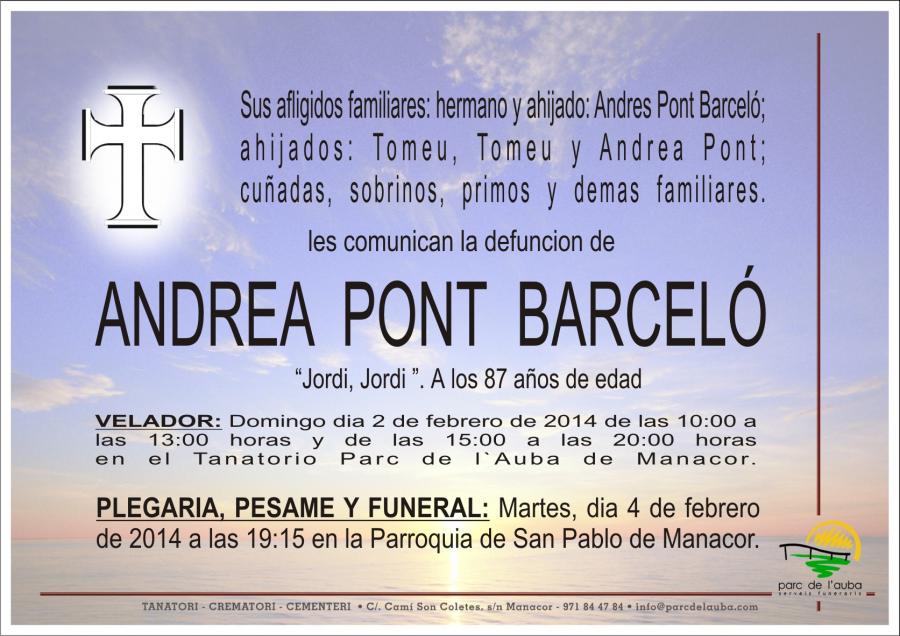 ANDREA PONT  BARCELÓ