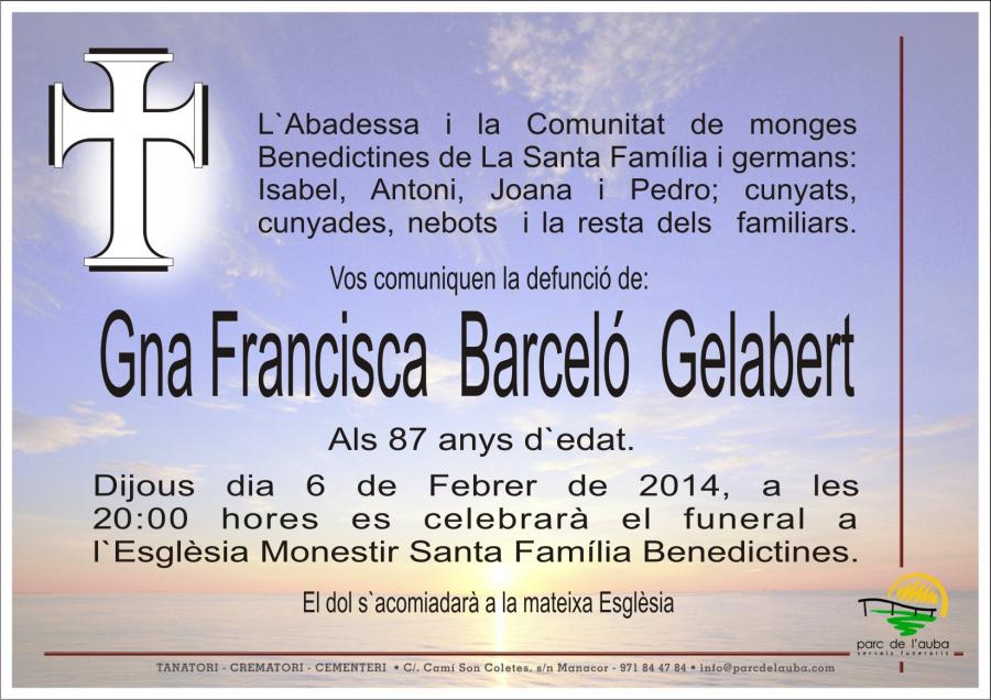 Gna Francisca Barceló Gelabert