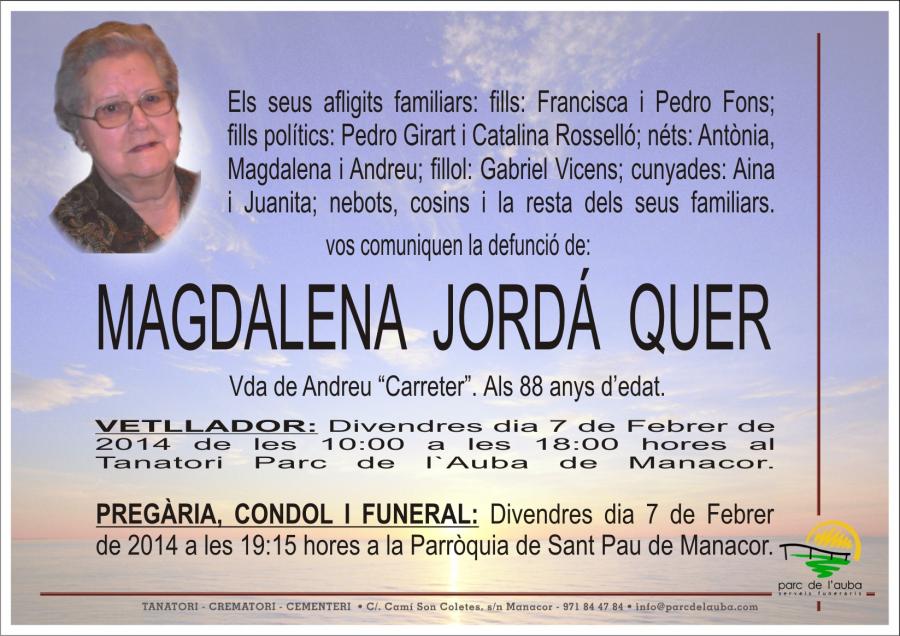 MAGDALENA JORDÁ QUER