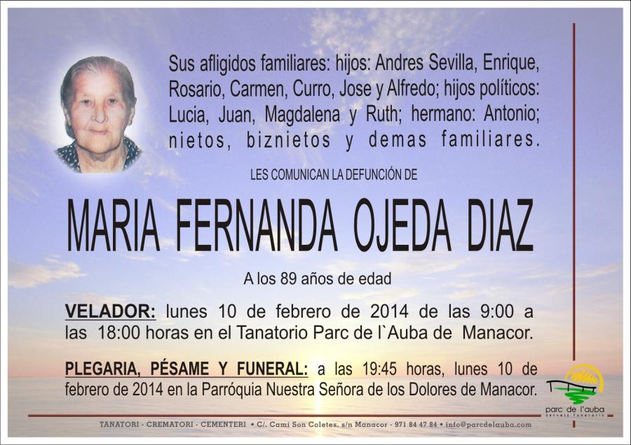 MARIA  FERNANDA OJEDA  DIAZ