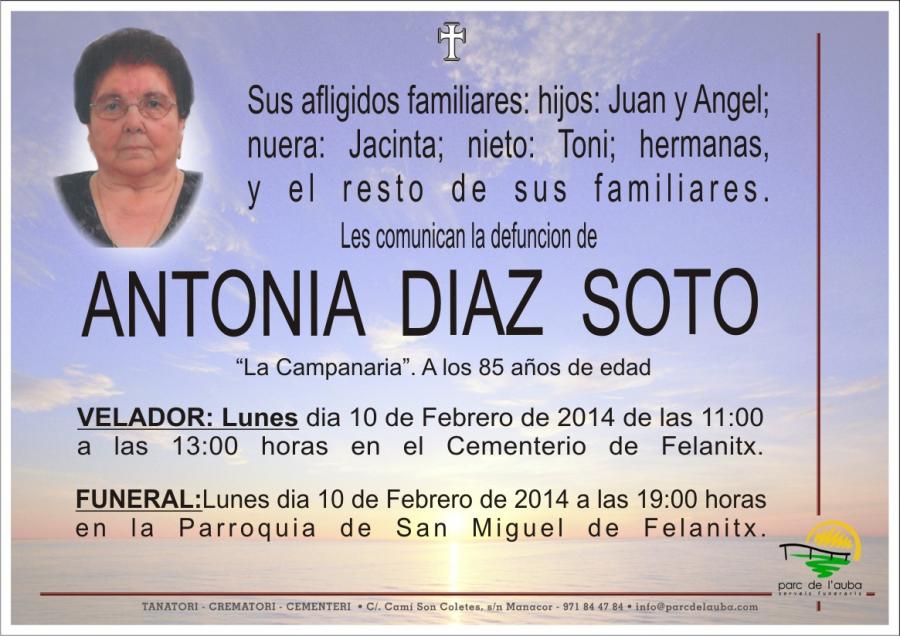 ANTONIA DIAZ SOTO