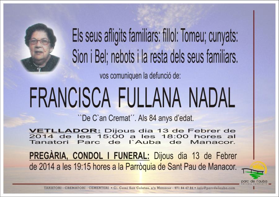 FRANCISCA FULLANA  NADAL