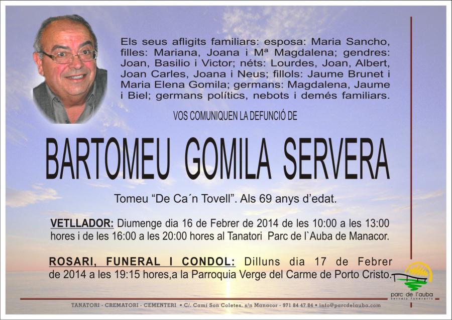 BARTOMEU  GOMILA SERVERA