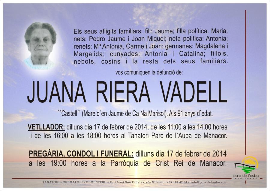 JUANA RIERA  VADELL