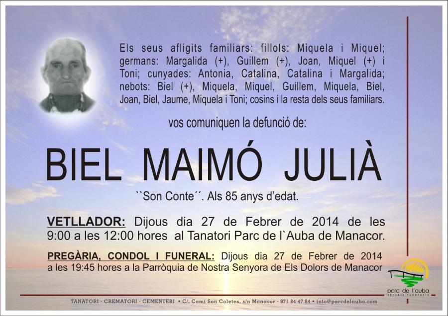 BIEL MAIMÓ  JULIÀ