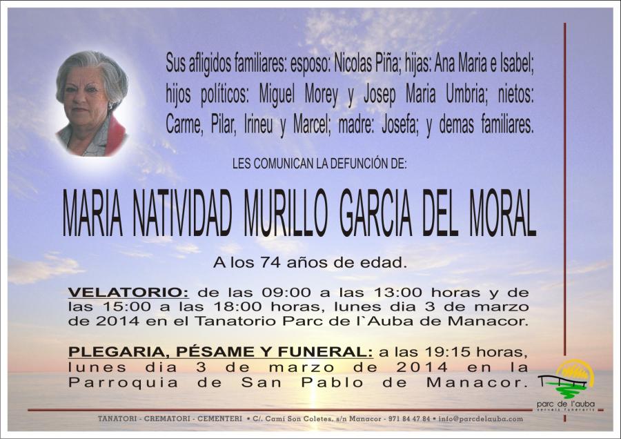 MARIA NATIVIDAD MURILLO GARCIA DEL MORAL