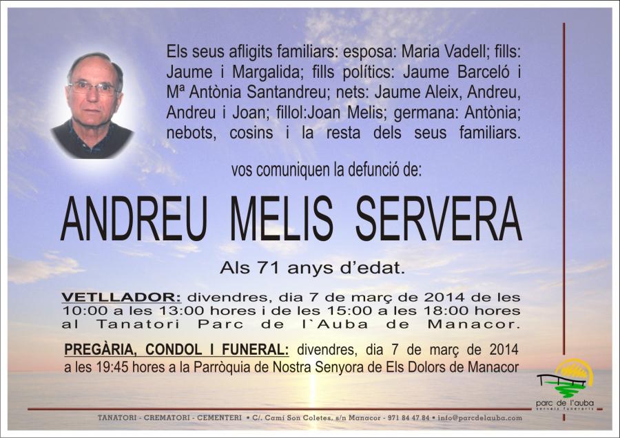 ANDREU   MELIS  SERVERA