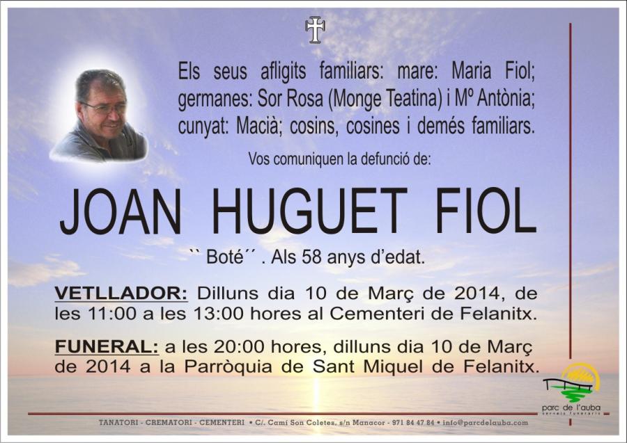 JOAN HUGUET FIOL