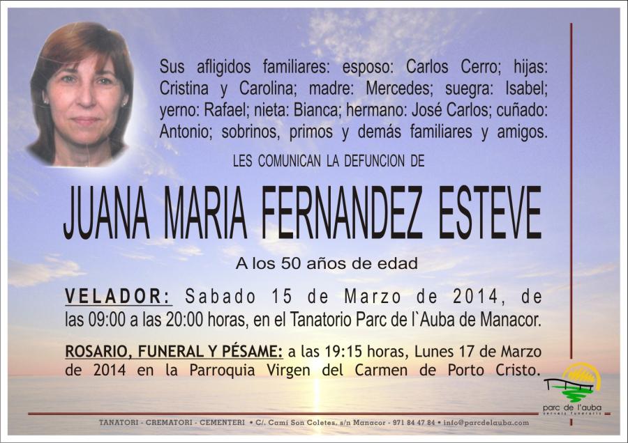 JUANA MARIA FERNANDEZ ESTEVE