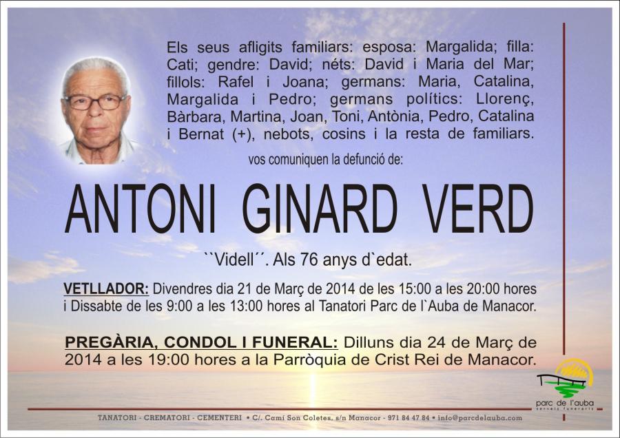 ANTONI GINARD VERD