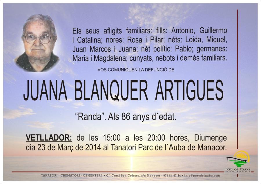 JUANA BLANQUER ARTIGUES