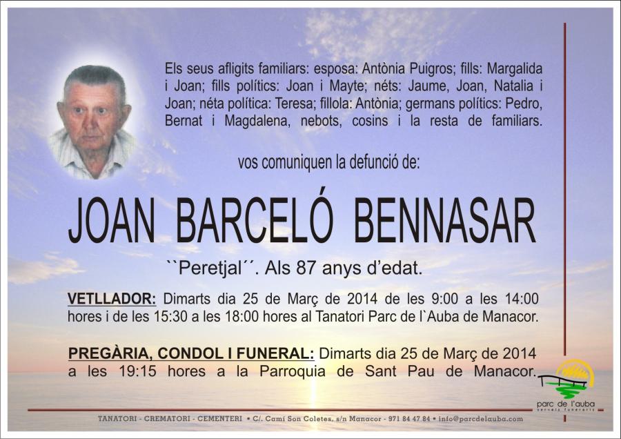 JOAN BARCELÓ  BENNASAR